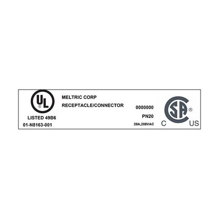 Meltric 01-N8163-001 RECEPTACLE REVERSE INTERIORS 01-N8163-001